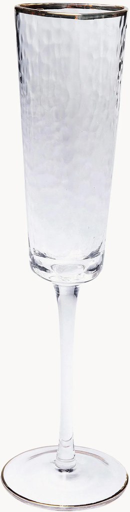 Set di 4 coppe champagne in vetro soffiato Hommage