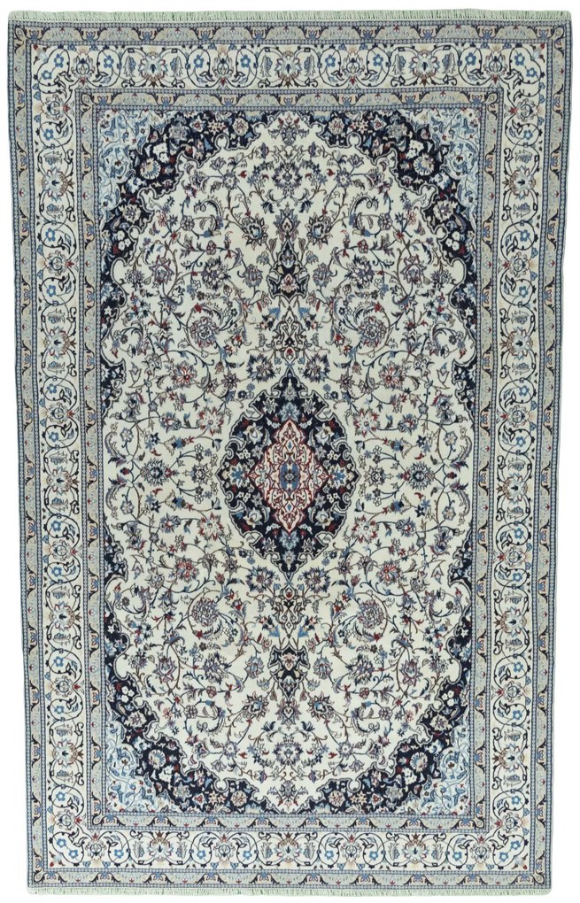 Nain Tappeto 350x220 Beige (Iran) Annodato A Mano