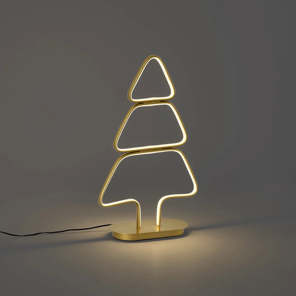Lampada da tavolo natalizia oro albero di Natale con LED - Arbre