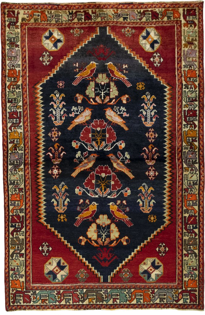 Shiraz Tappeto persiano 230 x 150 Blu (Iran) Annodato A Mano
