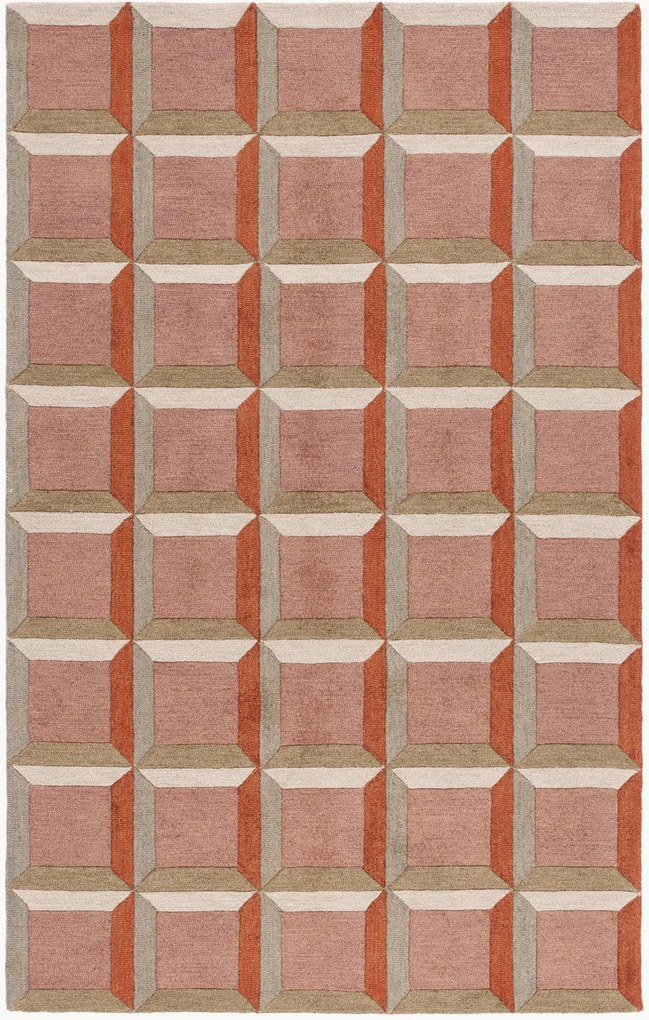 Tappeto in lana a pelo basso tuftato a mano Uma