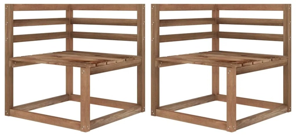 Divano da giardino pallet 2 posti con cuscini rossi legno pino