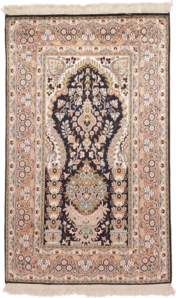Cashmere Silk Tappeto 80 x 130 (Indian) Annodato A Mano