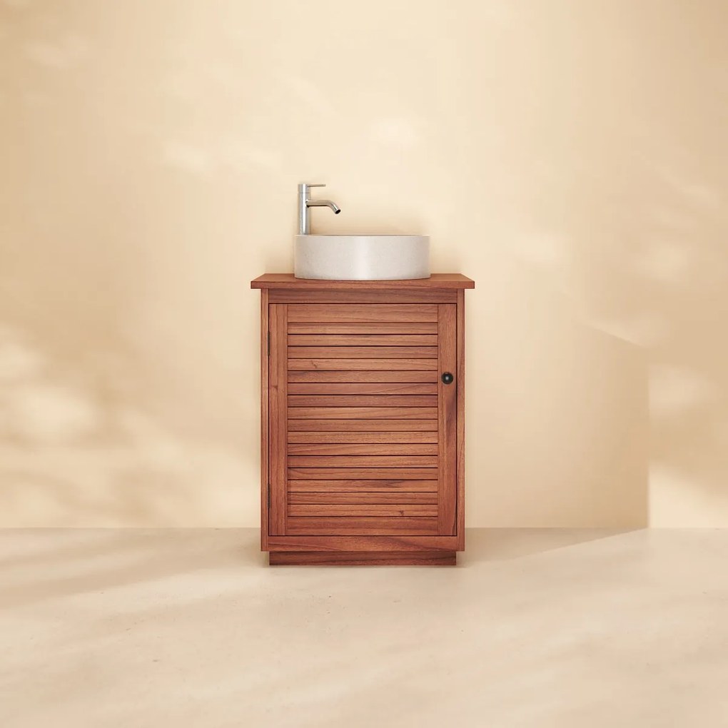 Tikamoon - Mobile sotto lavabo Loggia in legno di acacia massello 60 cm