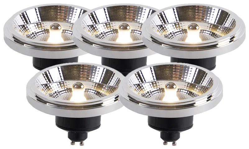 Set di 5 lampadine LED GU10 AR111 11W 820lm 3000K