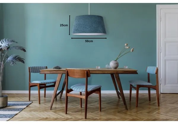 Duolla - Lampadario a sospensione con filo BOUCLE 1xE27/15W/230V diametro 50 cm turchese