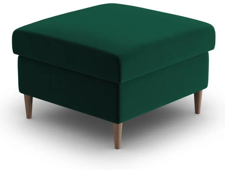 Poggiapiedi verde con rivestimento in velluto Kyoto – Cosmopolitan Design