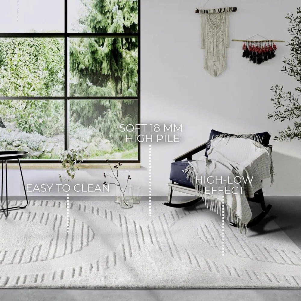 Tappeto color crema 160x235 cm Bartoux Cream White - Elle Decoration