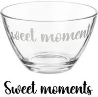 Coppetta vetro scritta Sweet Moments 450 ml