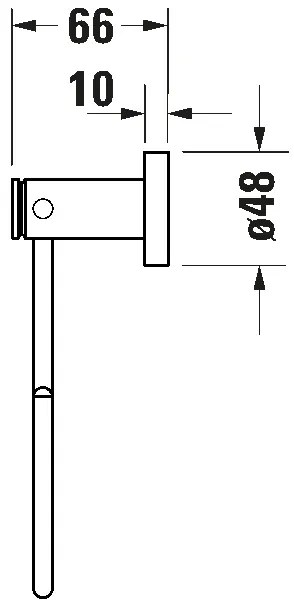 Duravit 99214600 - Porta asciugamani da parete D-CODE nero opaco