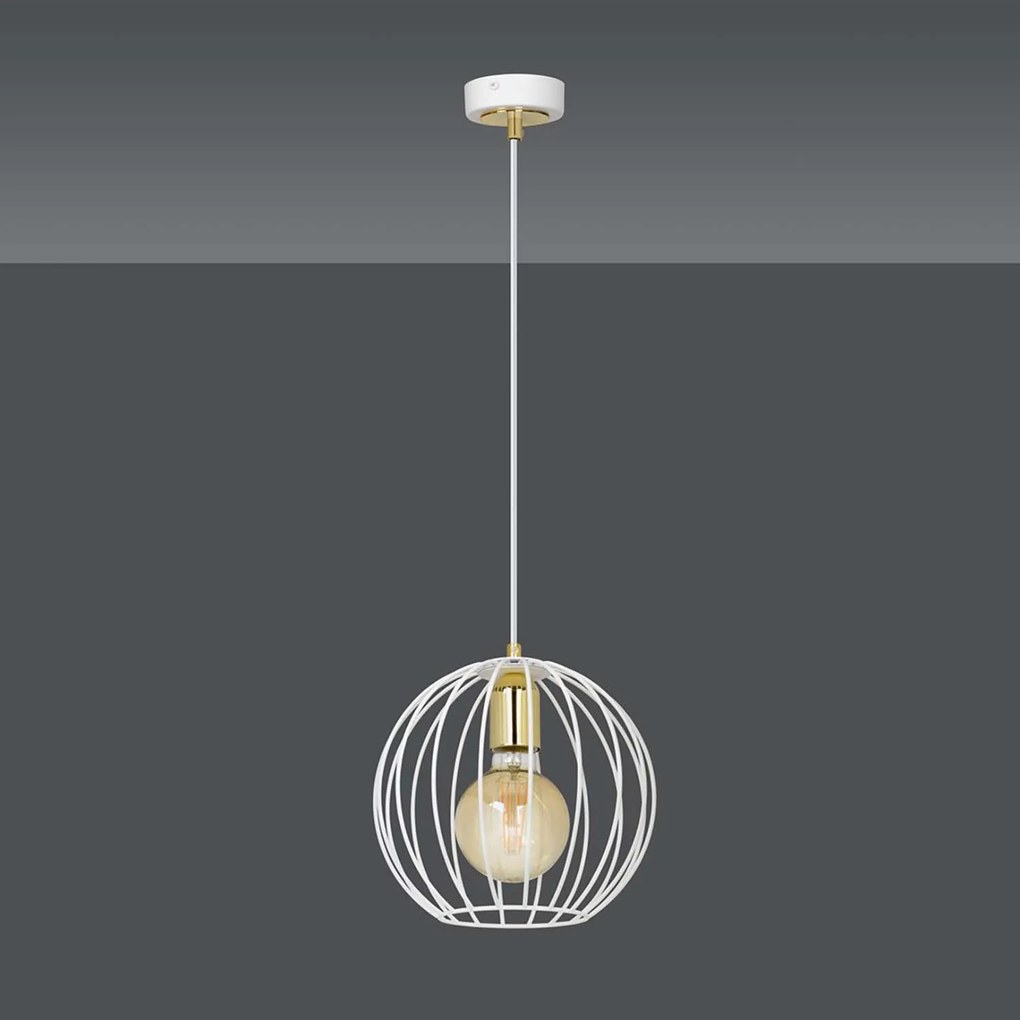 Sospensione Contemporanea Omoikane Acciaio Bianco 1 Luce E27 Ip20