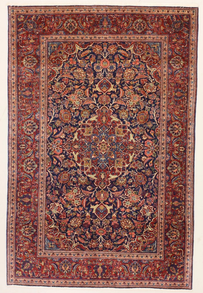 Kashan Tappeto 130 x 200 (Iran) Annodato A Mano