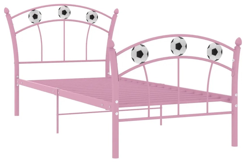 Giroletto con motivo calcio in metallo rosa 90x200 cm