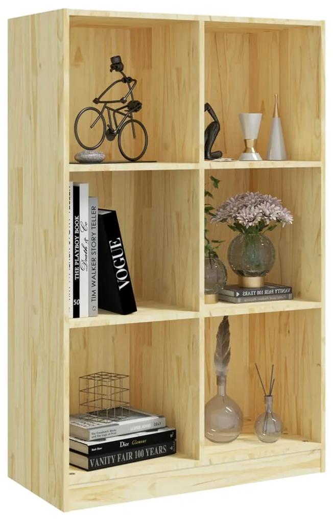 Libreria 70x33x110 cm in legno massello di pino