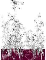 Edmond Petit Tapete Tournesol gauche - Aubergine