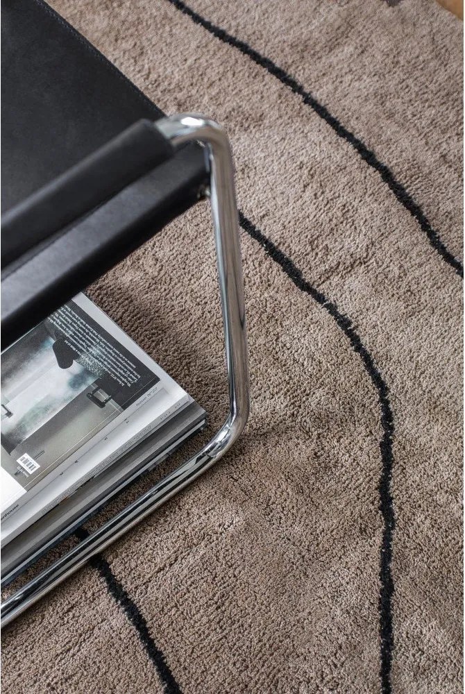 Tappeto marrone in cotone lavabile 140x200 cm Shadow – Mette Ditmer Denmark