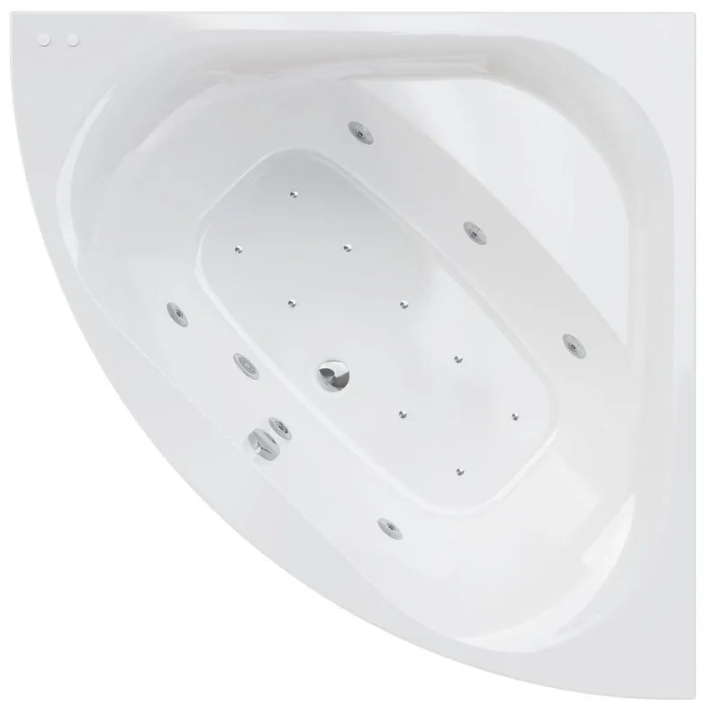 Vasca idromassaggio angolare BRISA DS CONFORT bianco 130 x 130 cm 15 bocchette SANYCCES