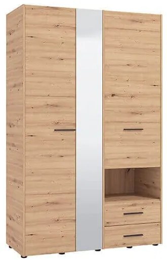 ESSENZA - armadio 2 ante 2 cassetti con specchio