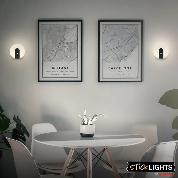 Briloner 3889015 - Lampada da parete LED ricaricabile con sensore TARO LED/2,5W/5V 1800 mAh nera