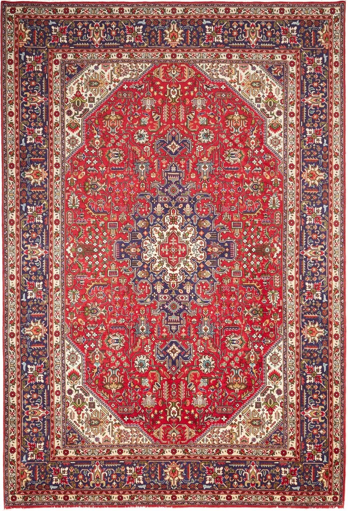 Tabriz Tappeto persiano 200 x 300 Blu (Iran) Annodato A Mano