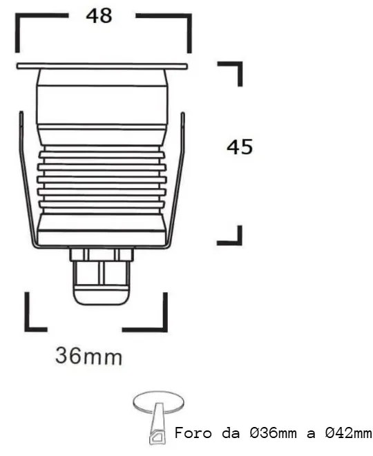 Segnapasso LED 3W IP67, Anti-Abbagliamento, Professional - LED OSRAM Colore  Bianco Naturale 4.000K