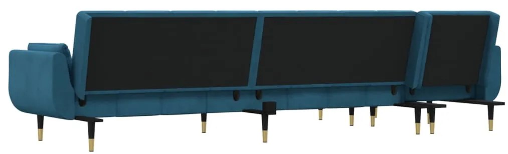 Divano letto a l blu 275x140x70 cm in velluto