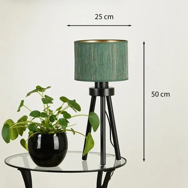 Brilagi - Lampada da tavolo BOSTON ROLLER 1xE27/15W/230V verde/oro