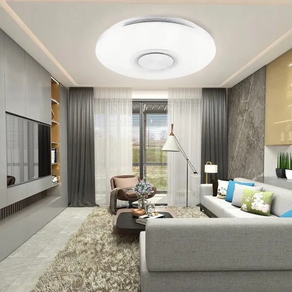 Plafoniera dimmerabile LED RGBW con altoparlante LED/60W/230V bianca + telecomando