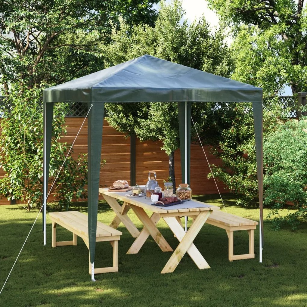 Gazebo Per Feste Professionale 2x2 M Verde /