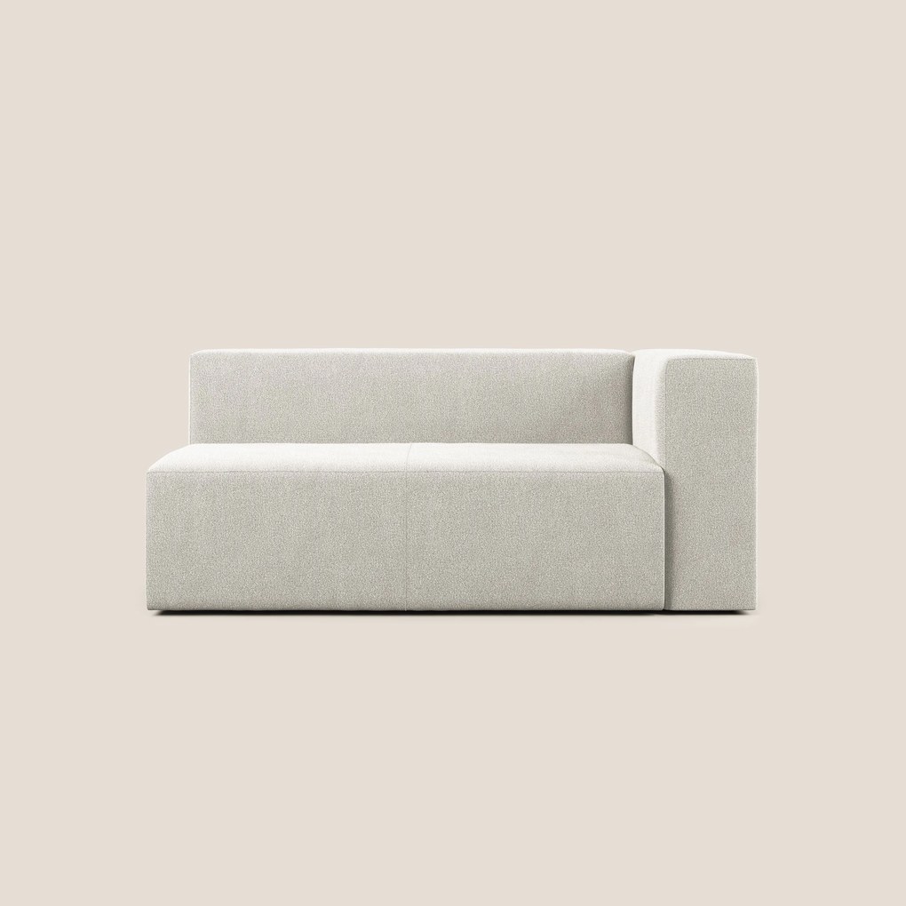 Nettuno modulo angolo/laterale maxi in morbido tessuto bouclè T07 bianco