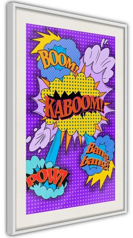 Poster  Kaboom! Boom! Pow!  Cornice Quadri Cornice nera con pass-partout, Larghezza x Altezza Home decor 20x30