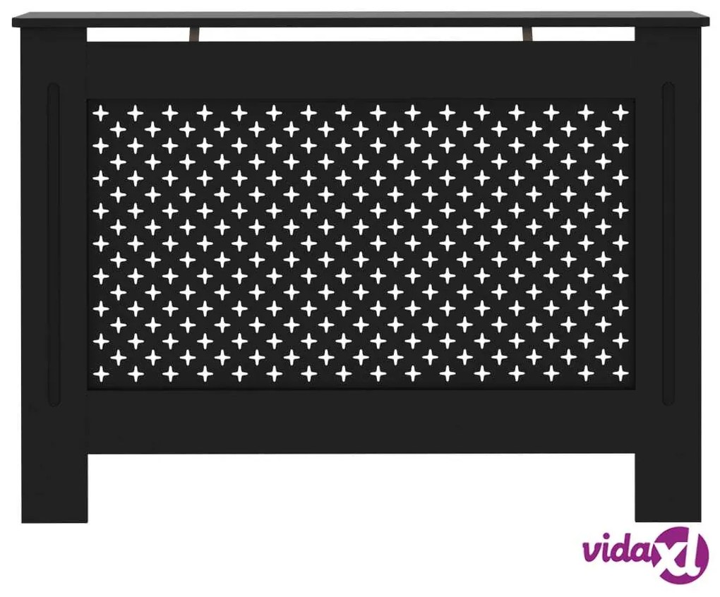 vidaXL Copertura per Radiatore Nera 112x19x81,5 cm in MDF