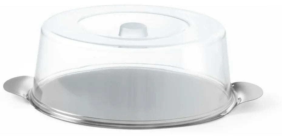 Vassoio per torte in acciaio inox con coperchio , ø 30 cm - Hendi