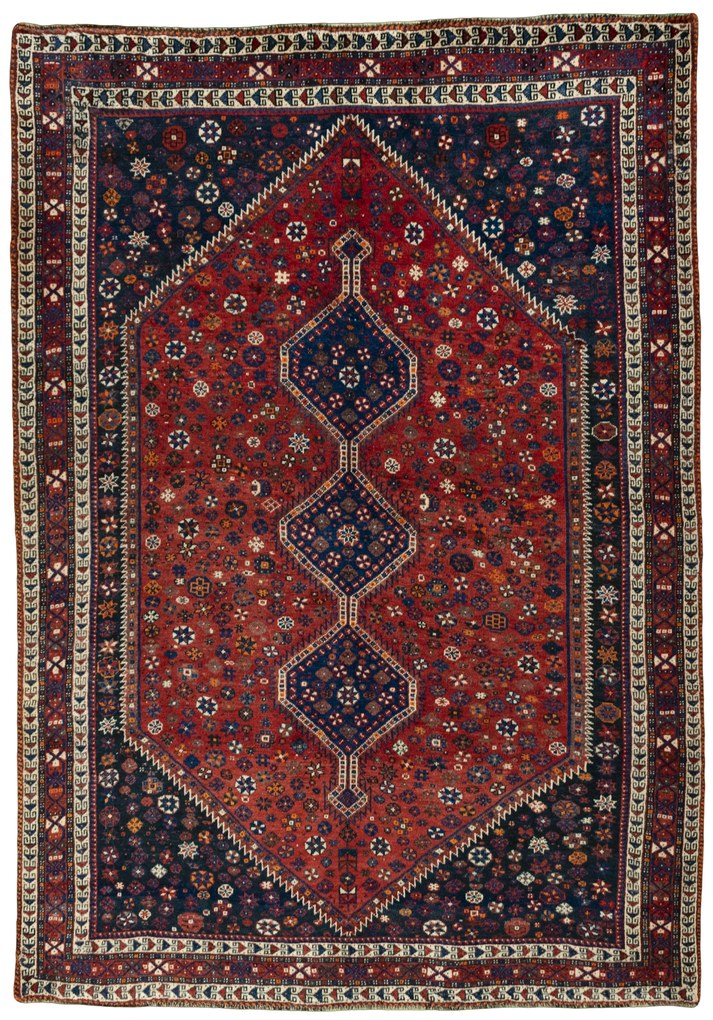 Shiraz Tappeto persiano 280 x 200 Rosso (Iran) Annodato A Mano