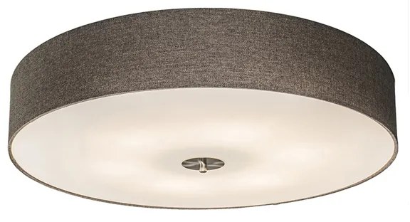 Lampada da soffitto rustica color tortora 70 cm - Drum Jute