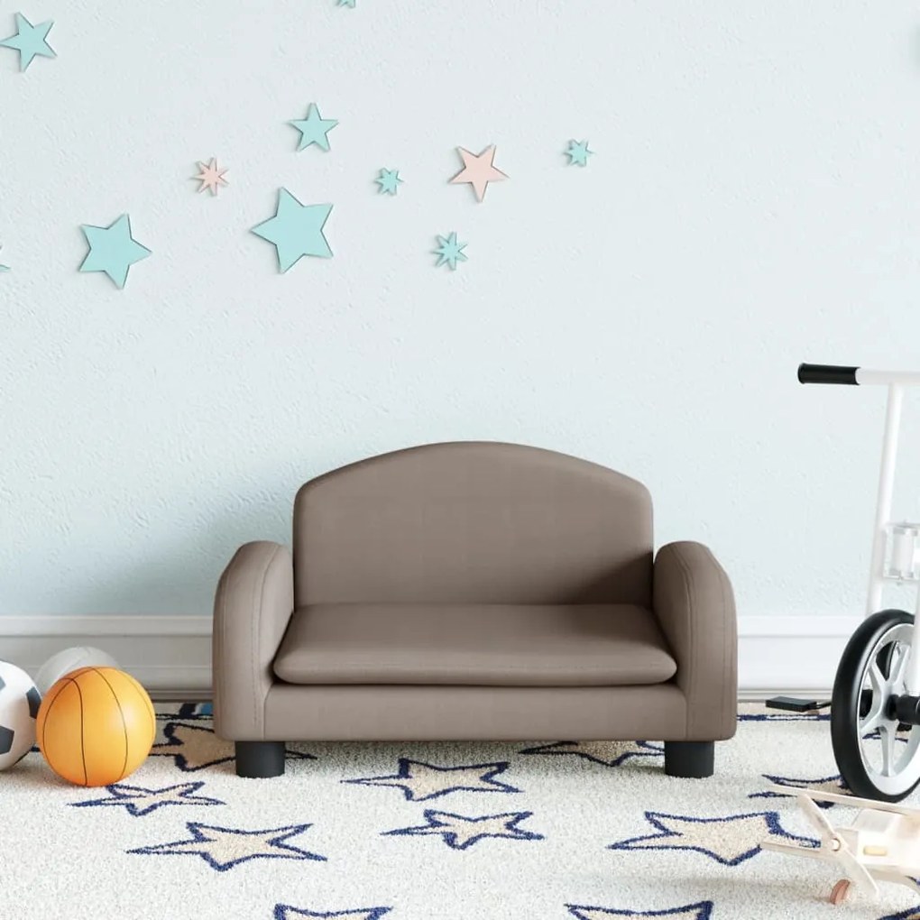Divano Per Bambini Tortora 50x40x30 Cm İn Tessuto /
