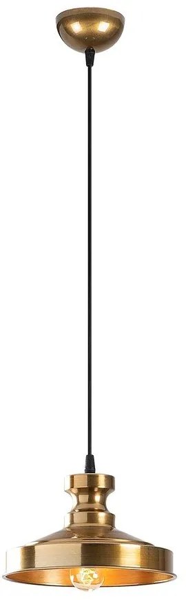 Lampadario dorato con paralume in metallo ø 22 cm Berceste – Opviq lights