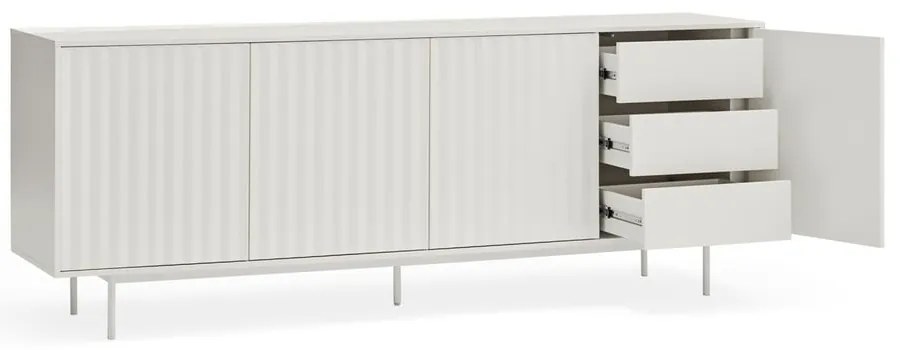 Cassettiera bassa bianca 211x80 cm Sierra - Teulat