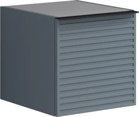 Struttura semi colonna da bagnoPixel Plain Stipes 1 anta laccato opaco indaco L 40 x H 40 x P 45.5 cm