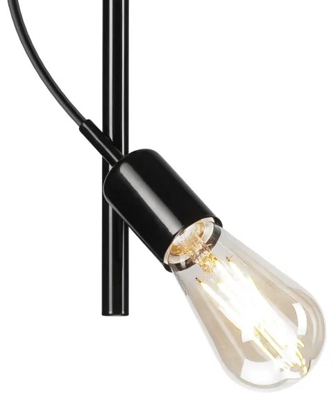 Lampadario su palo TARO 1xE27/60W/230V nero