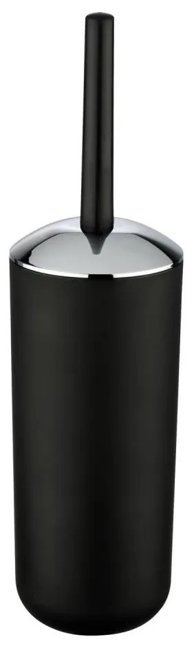 WENKO 21210100 - Scopino WC BRASIL 10x37 cm nero/cromo lucido