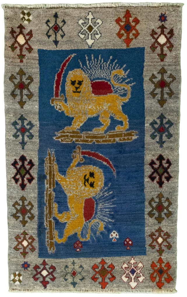 Gabbeh Tappeto persiano 110x70 Blu (Iran) Annodato A Mano
