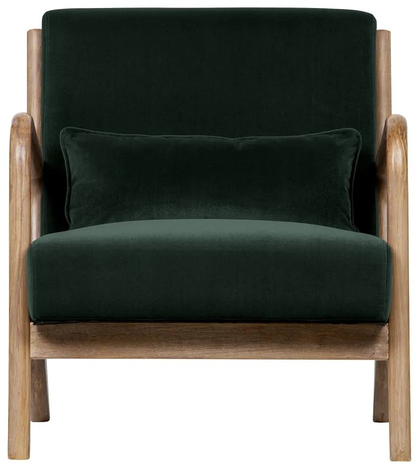 Poltrona in velluto verde scuro Mark - WOOOD