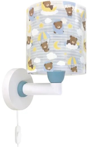 Dalber 41579T - Lampada da parete per bambini BABY TEDDY 1xE27/15W/230V blu