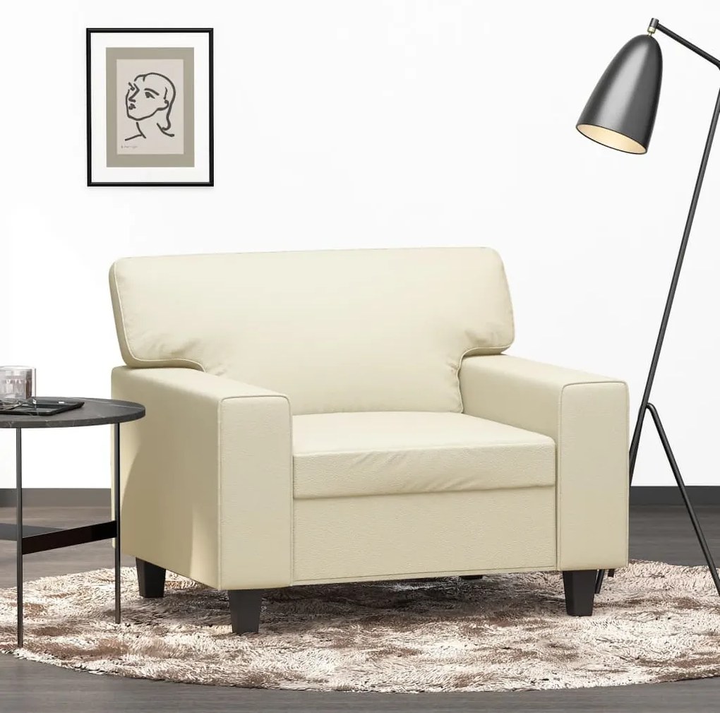 Poltrona Crema 60 Cm İn Similpelle /