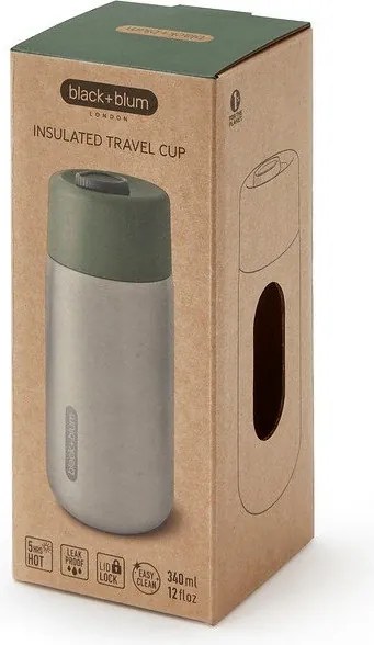 Tazza termica argentata in acciaio inox 340 ml – Black + Blum