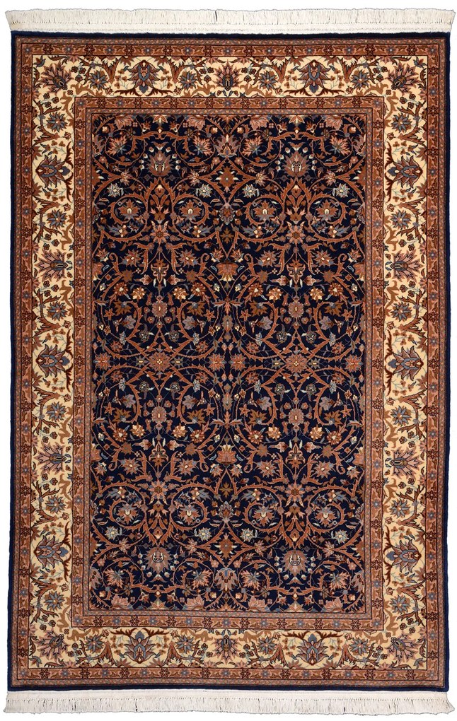 Tabriz Tappeto 130 x 190 Blu (Cina) Annodato A Mano