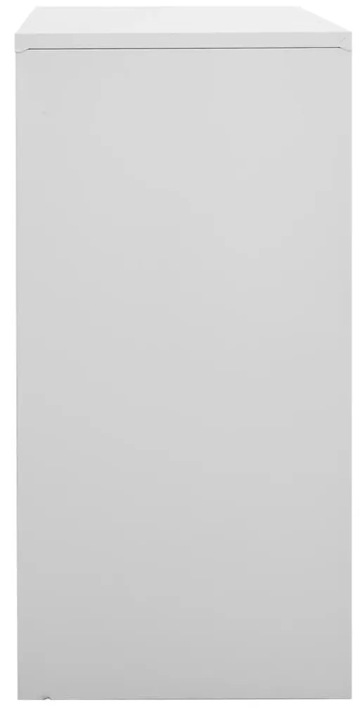 Armadietti con chiave 2 pz grigio chiaro 90x45x92,5 cm acciaio