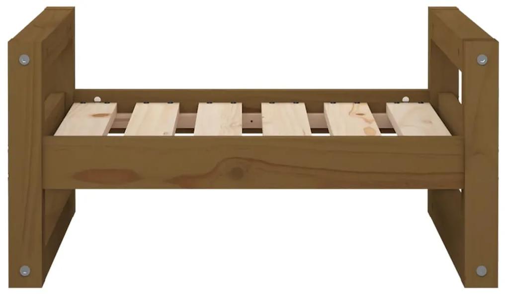 Cuccia per cani miele 55,5x45,5x28 cm legno massello di pino