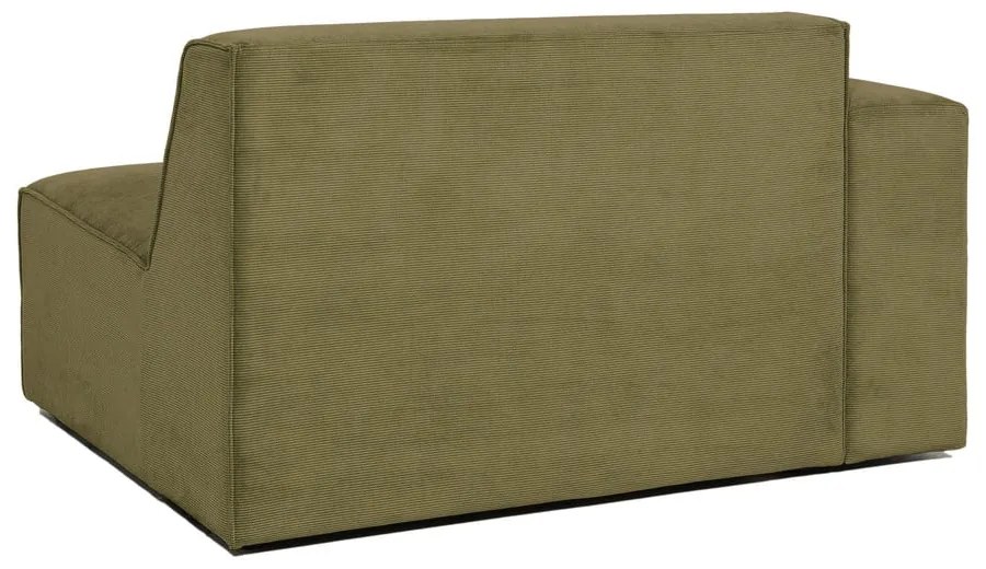 Modulo divano in velluto a coste verde (angolo sinistro) Sting - Scandic